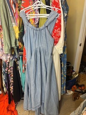 Free People Denim Dress Med
